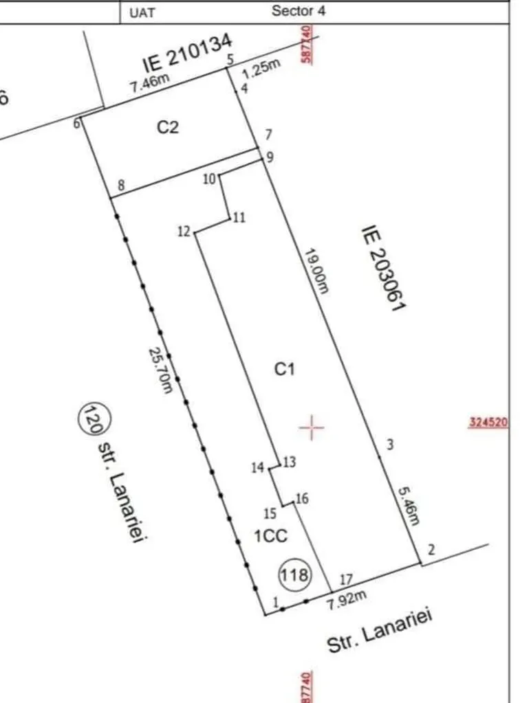 Releveu Casă de vânzare singur în curte, Parcul Carol, teren 205 mp