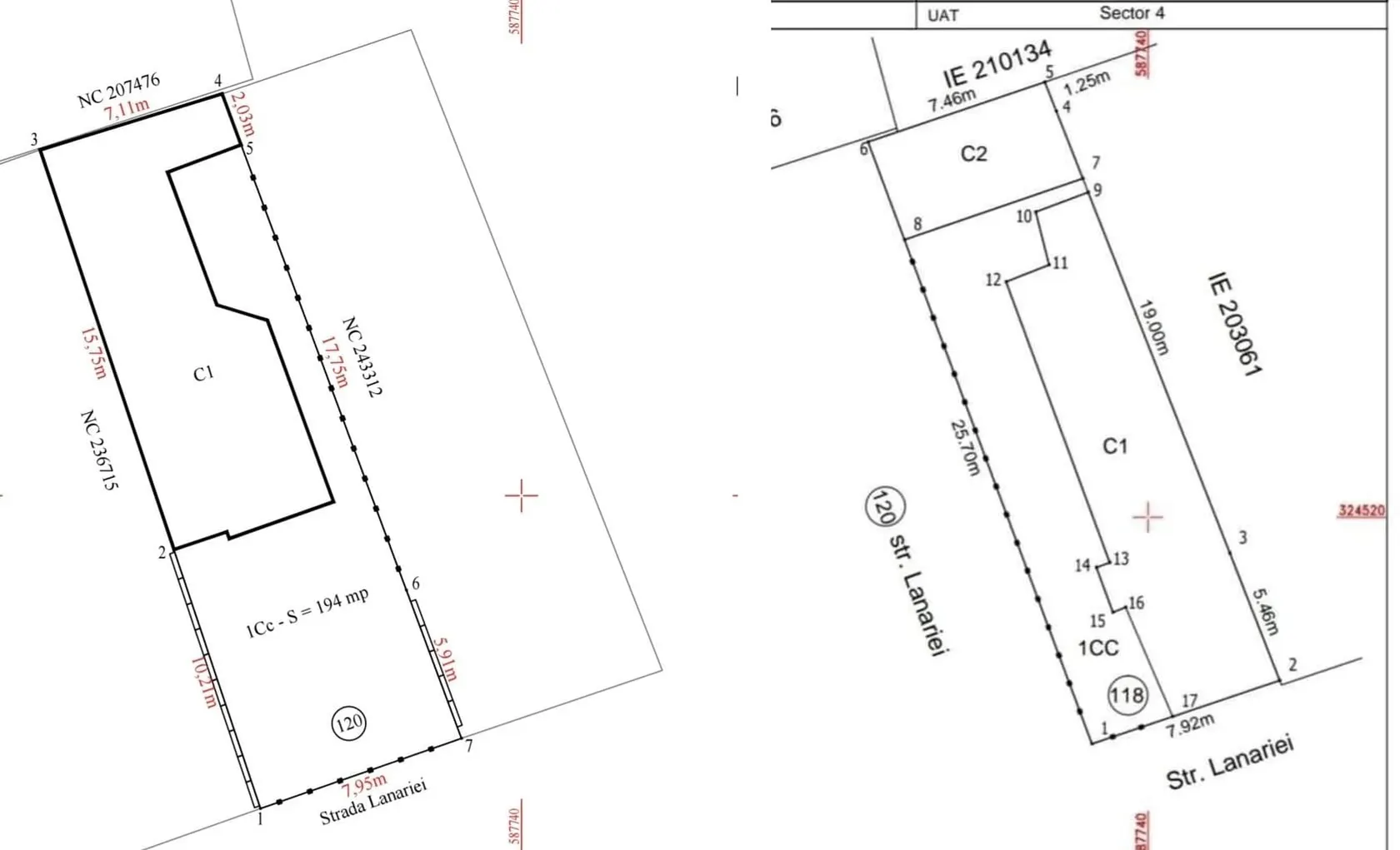 Releveu Teren de vânzare 413 mp cu 2 case, Parcul Carol - Tineretului